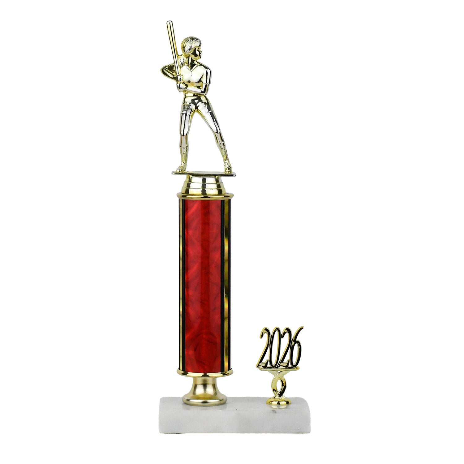 Traditional Series Round Column Trophy on Pedestal with Side Trim