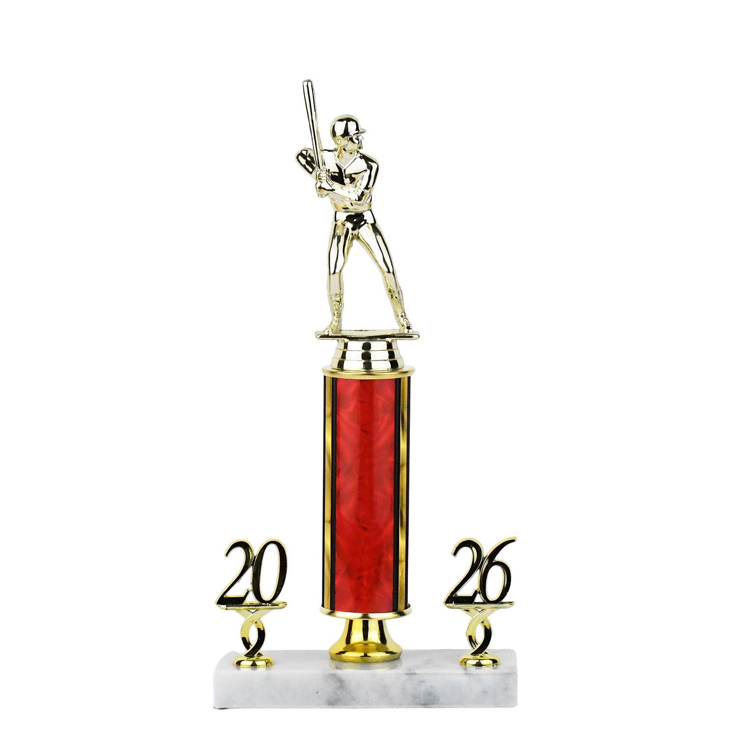 Traditional Series Round Column Trophy on Pedestal with Double Trim