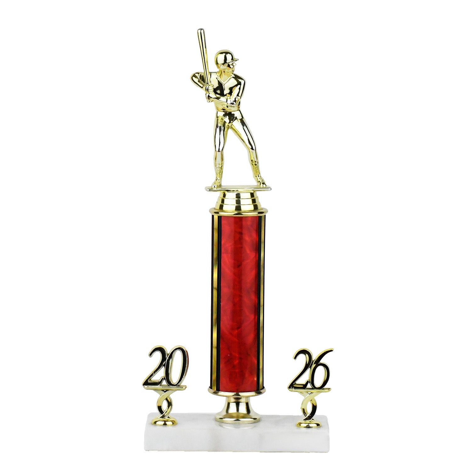 Traditional Series Round Column Trophy on Pedestal with Double Trim