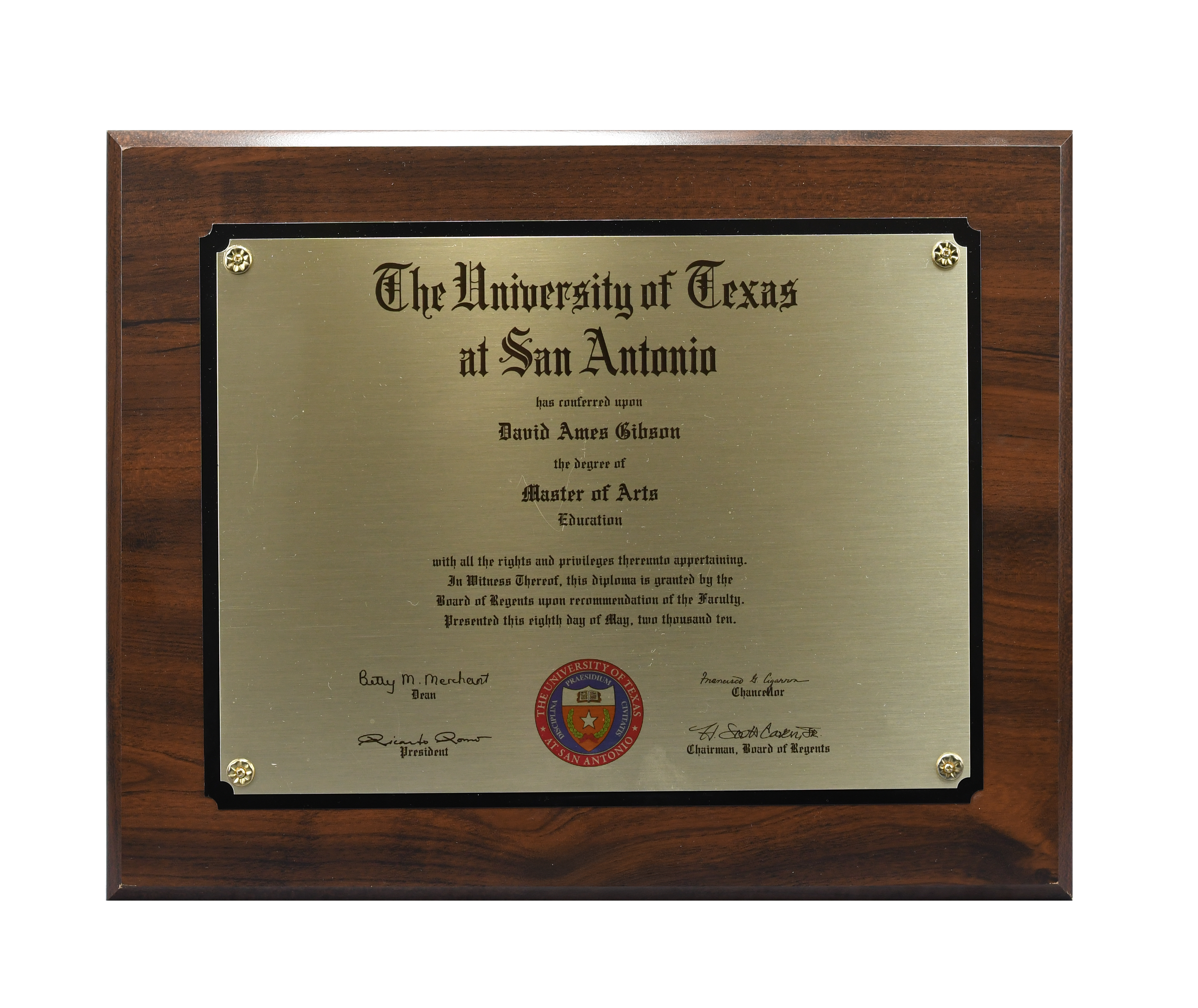 2 Plated Diploma Board