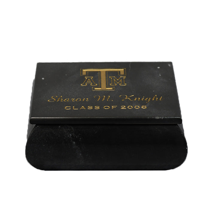 Stone Black Marble Jewelry Box