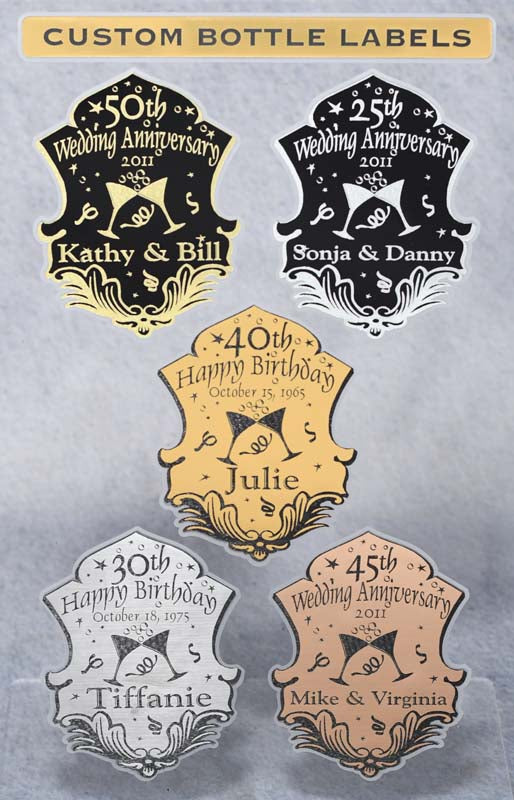 Custom Bottle Labels - Monarch Trophy Studio