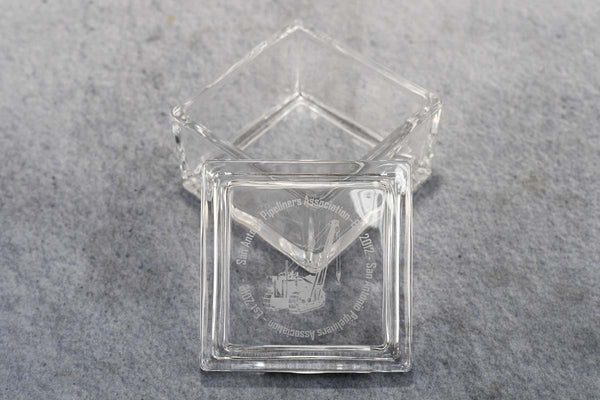 Glass Square Trinket Box