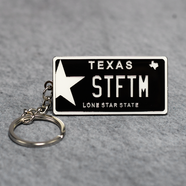 STFTM TX License Plate Keychain