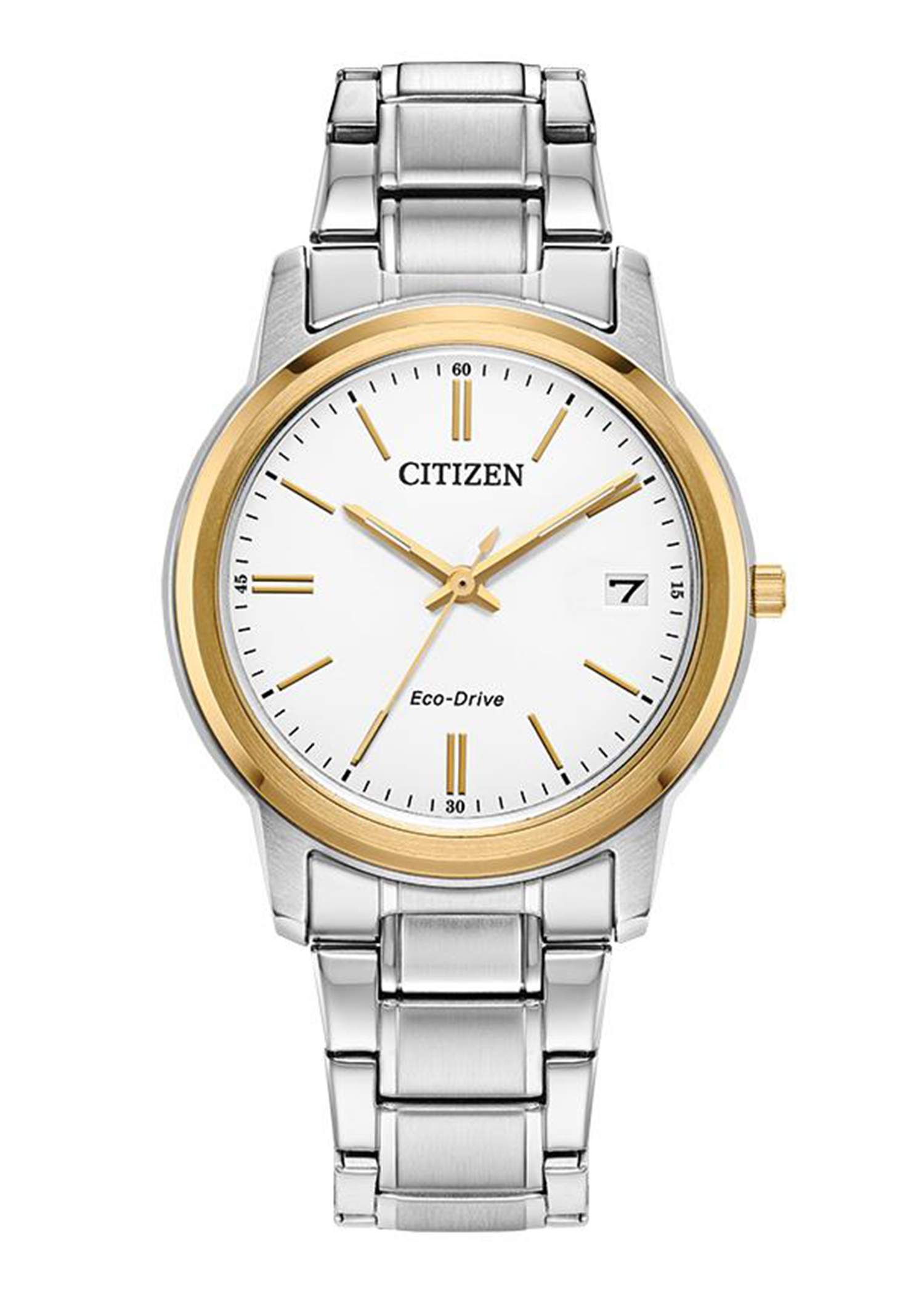 Citizen Corporate Exclusive Ladies' Eco-Drive Stainless Steel Bracelet Watch with White Dial