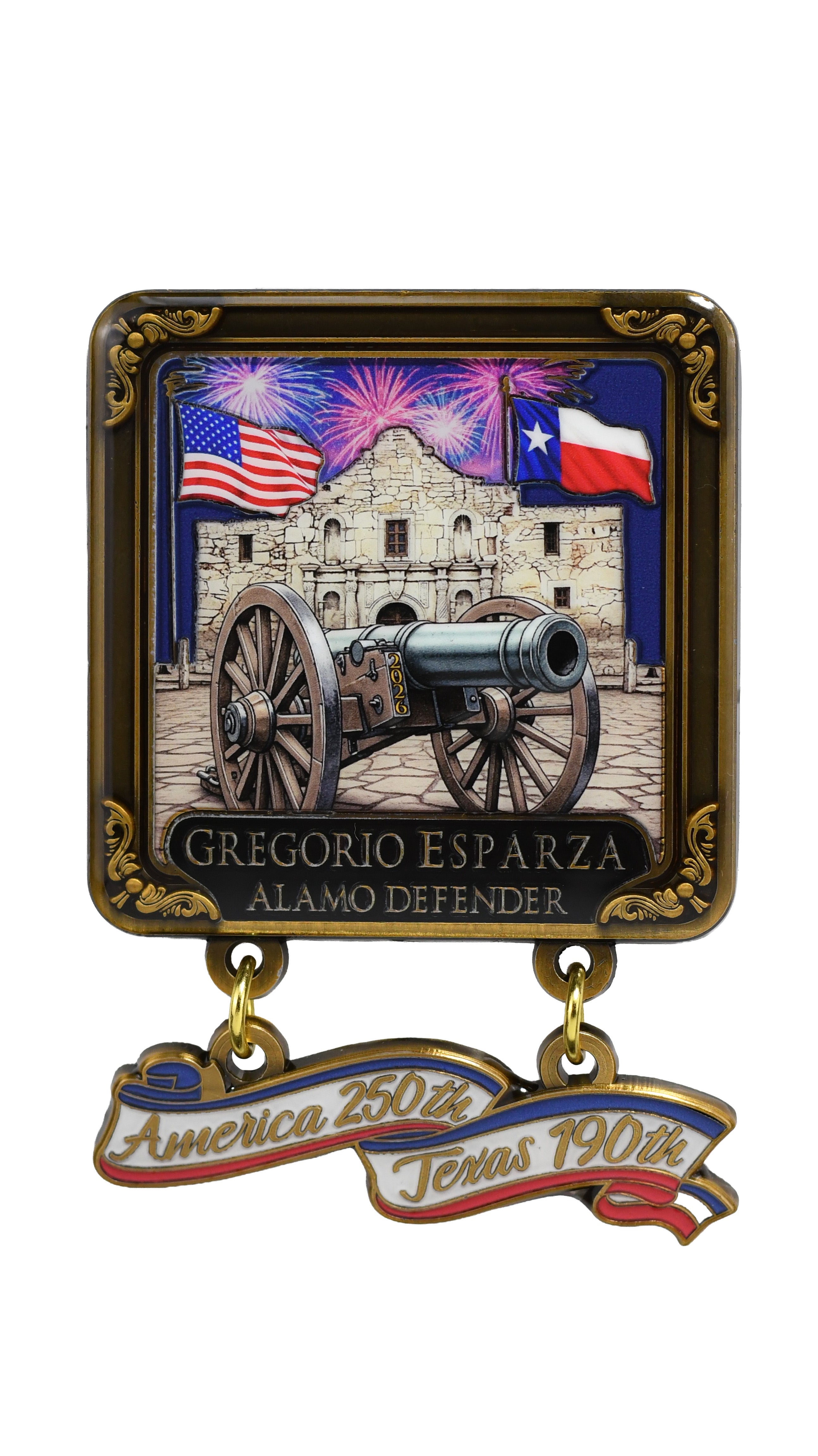 Gregorio Esparza Alamo Defender 2026 Fiesta Medal