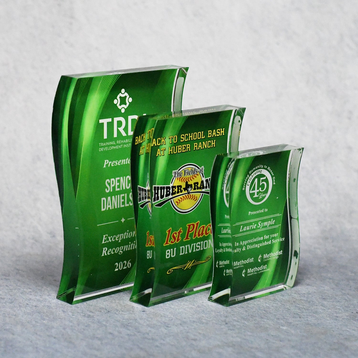 Acrylic Signature Green Wave Award