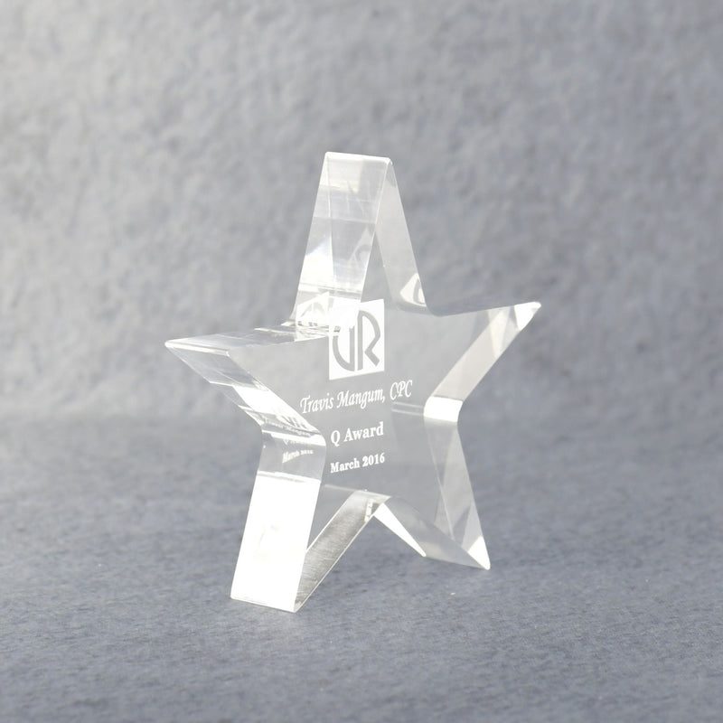 Acrylic Star Performer Paper Weight - Monarch Trophy Studio