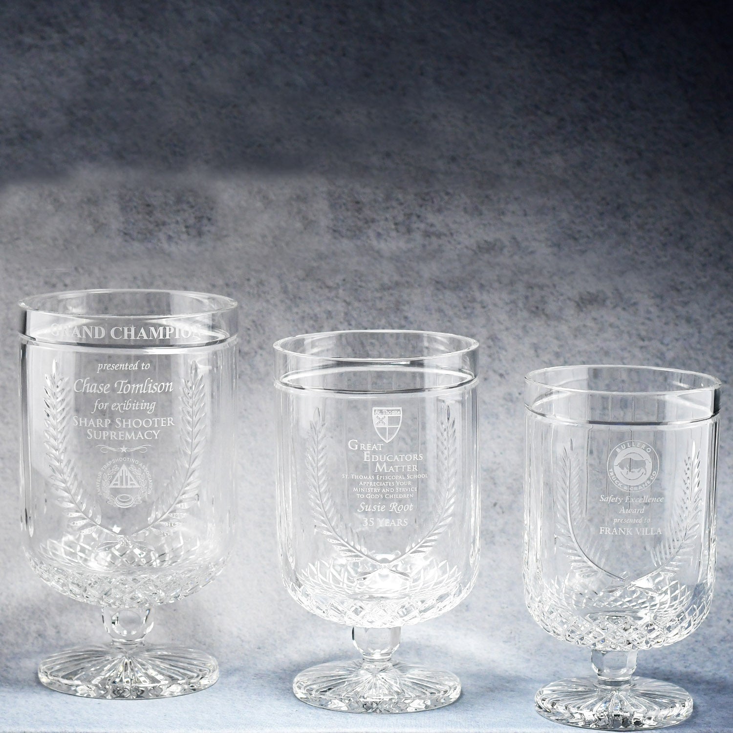 Crystal Laurel Wreath Cup - Monarch Trophy Studio