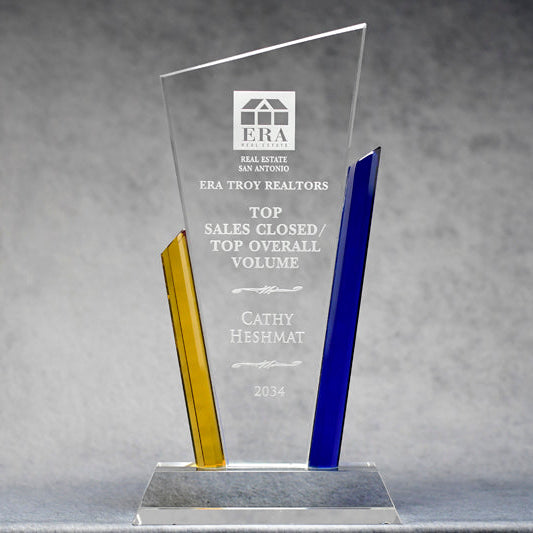 Cry Angle Blue/Gold - Monarch Trophy Studio