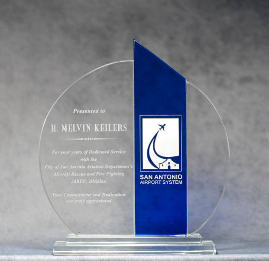 Optic Circle w/Blue Band - Monarch Trophy Studio