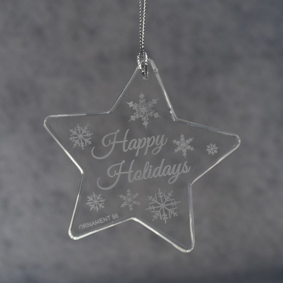 Ornament Glass Star - Monarch Trophy Studio
