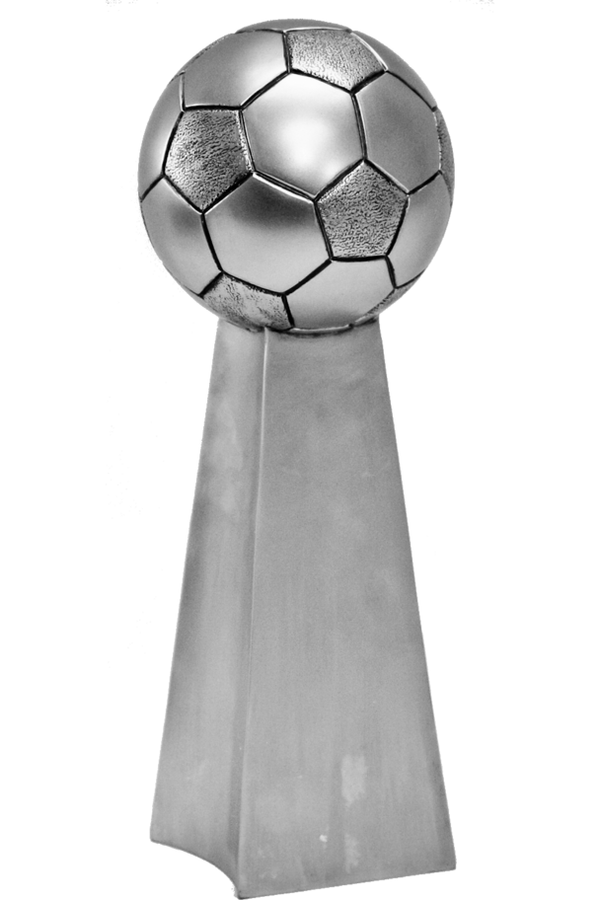Silver Soccer Sport Tower - Monarch Trophy Studio
