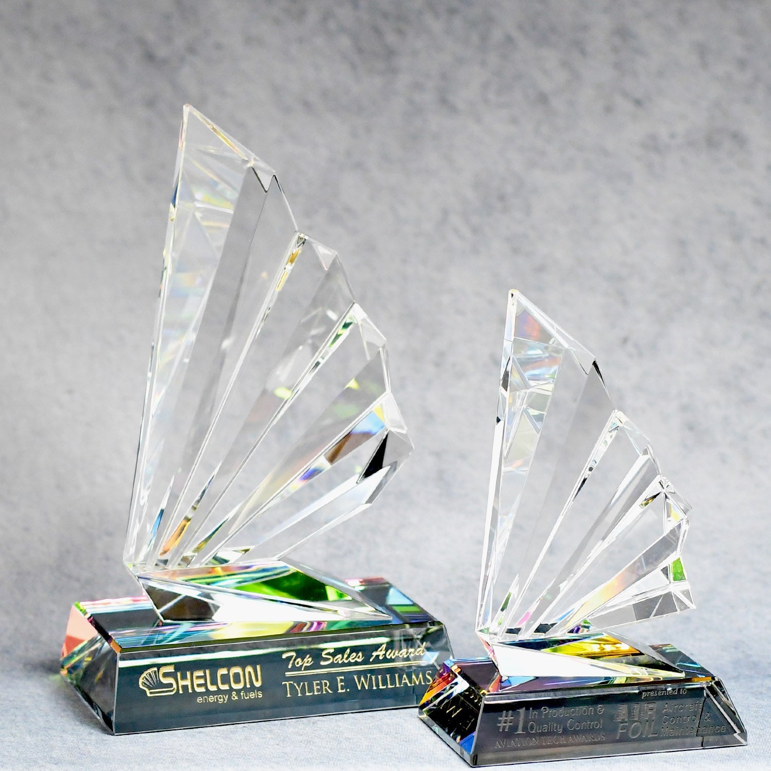 Fanfare Spectra Color Crystal - Monarch Trophy Studio
