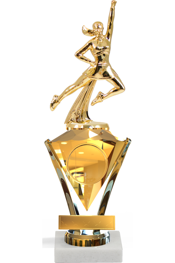 Jewel Series Raiser trophy on a marble base - Monarch Trophy Studio
