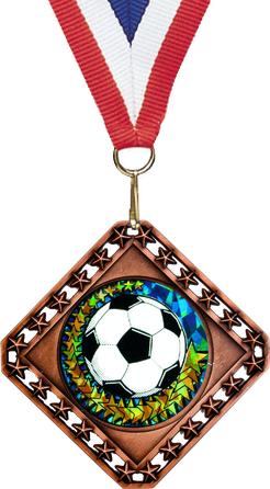 Exclusive Diamond Medal with Round Insert - Monarch Trophy Studio
