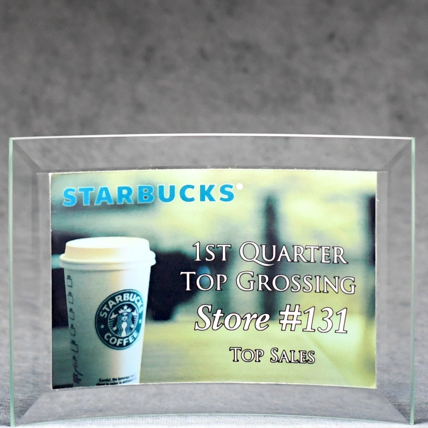 Economy Glass Crescent - Monarch Trophy Studio