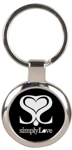 Keychain Circle with Silver Trim - Monarch Trophy Studio