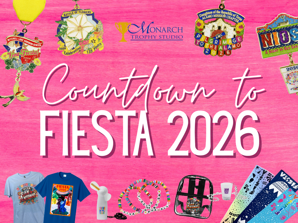 Fiesta 2026 commemorative medals, shirts, and custom merchandise for celebration events