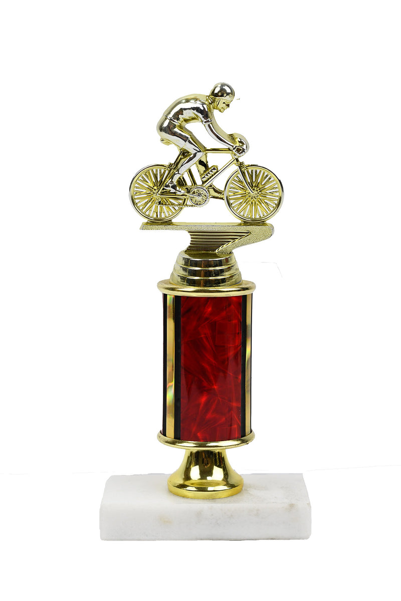 Bike Rodeo Round Column Trophy with Pedestal
