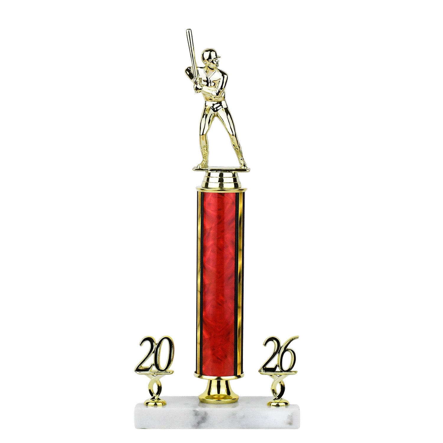 Traditional Series Round Column Trophy on Pedestal with Double Trim