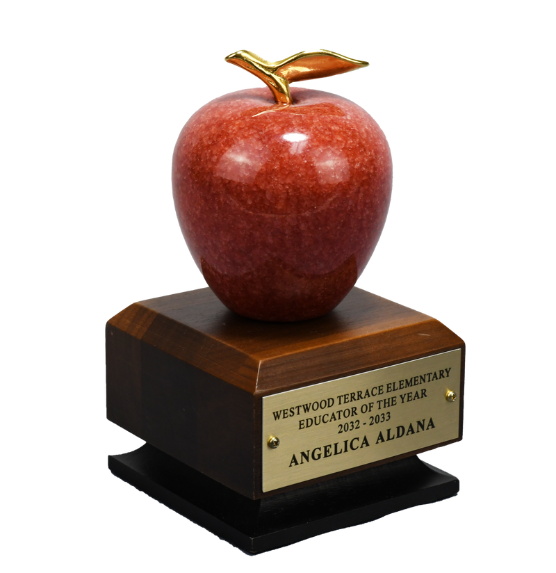 Red Marble Apple on Base