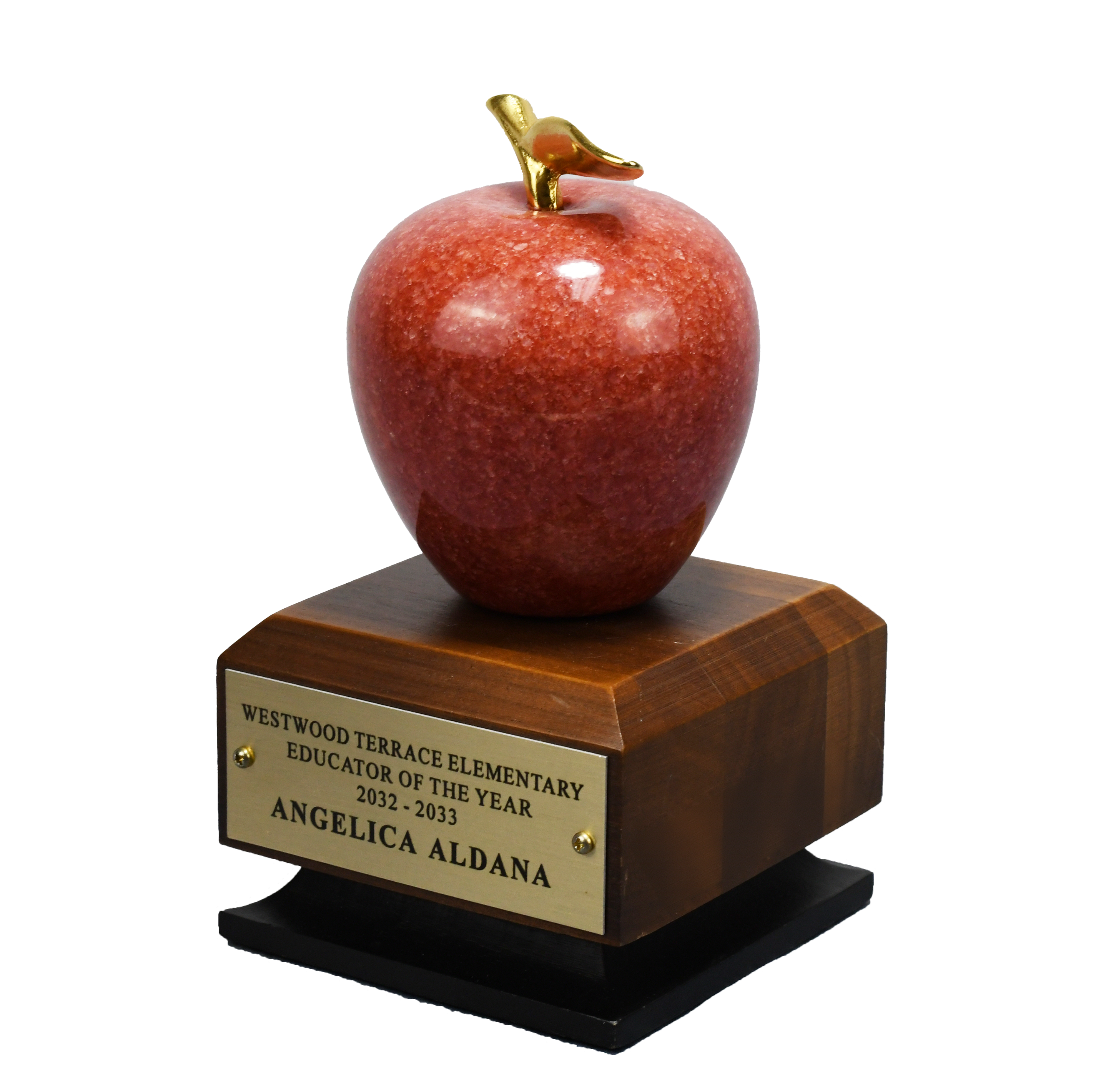 Red Marble Apple on Base