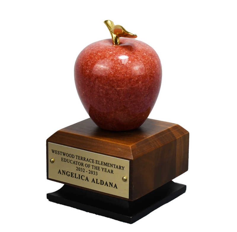 Red Marble Apple on Base