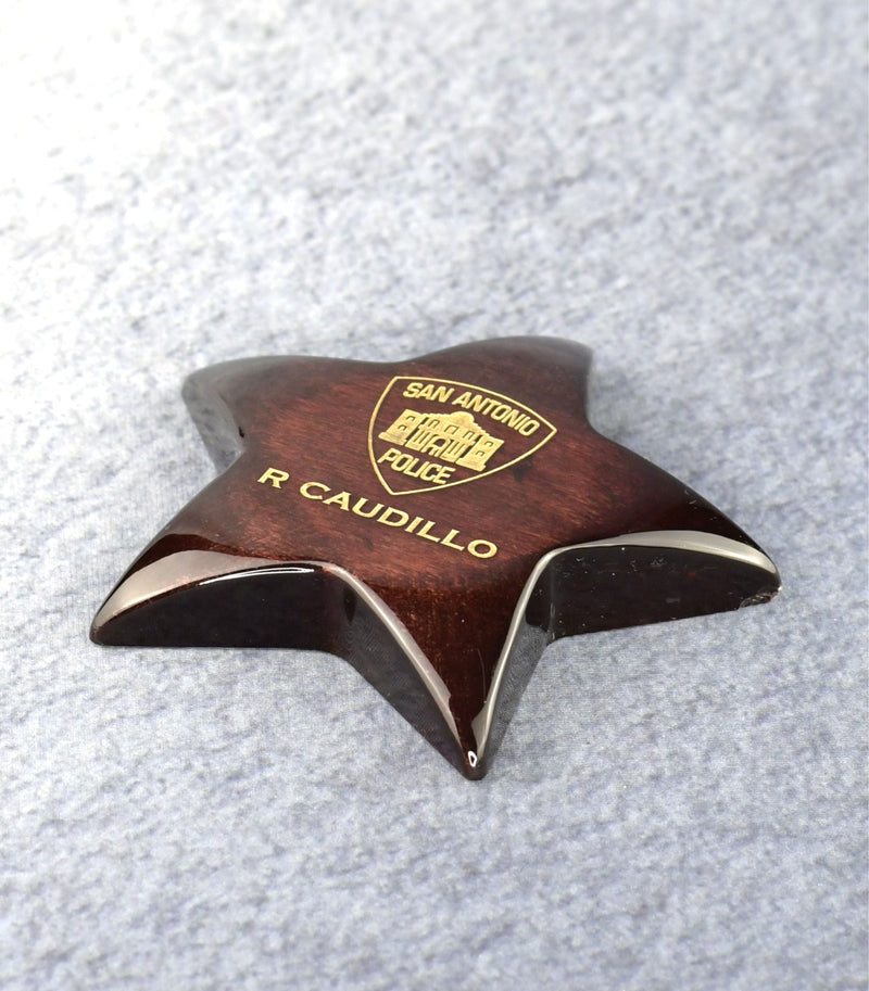 Star Performer Rosewood Paper Weight - Monarch Trophy Studio