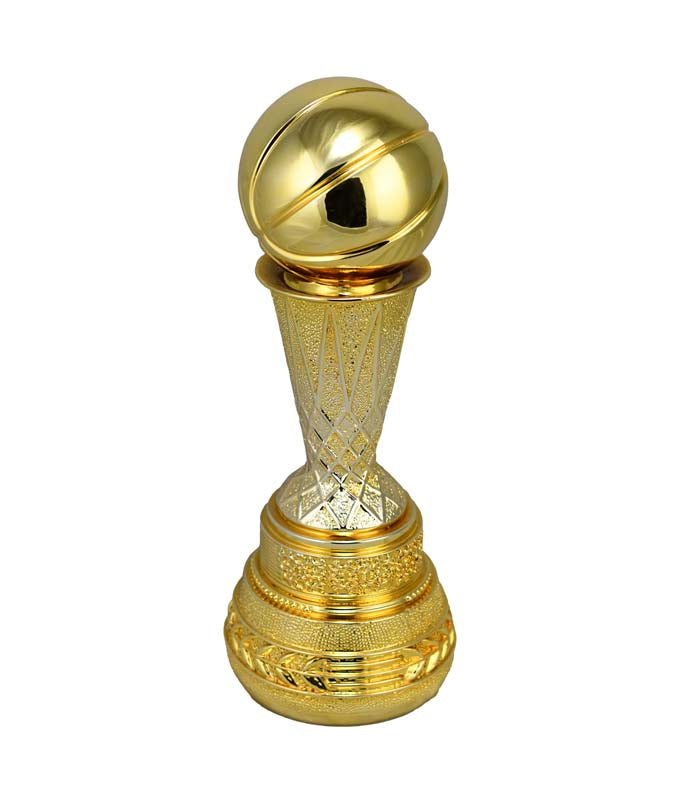 Gold Basketball Trophy with Net Award