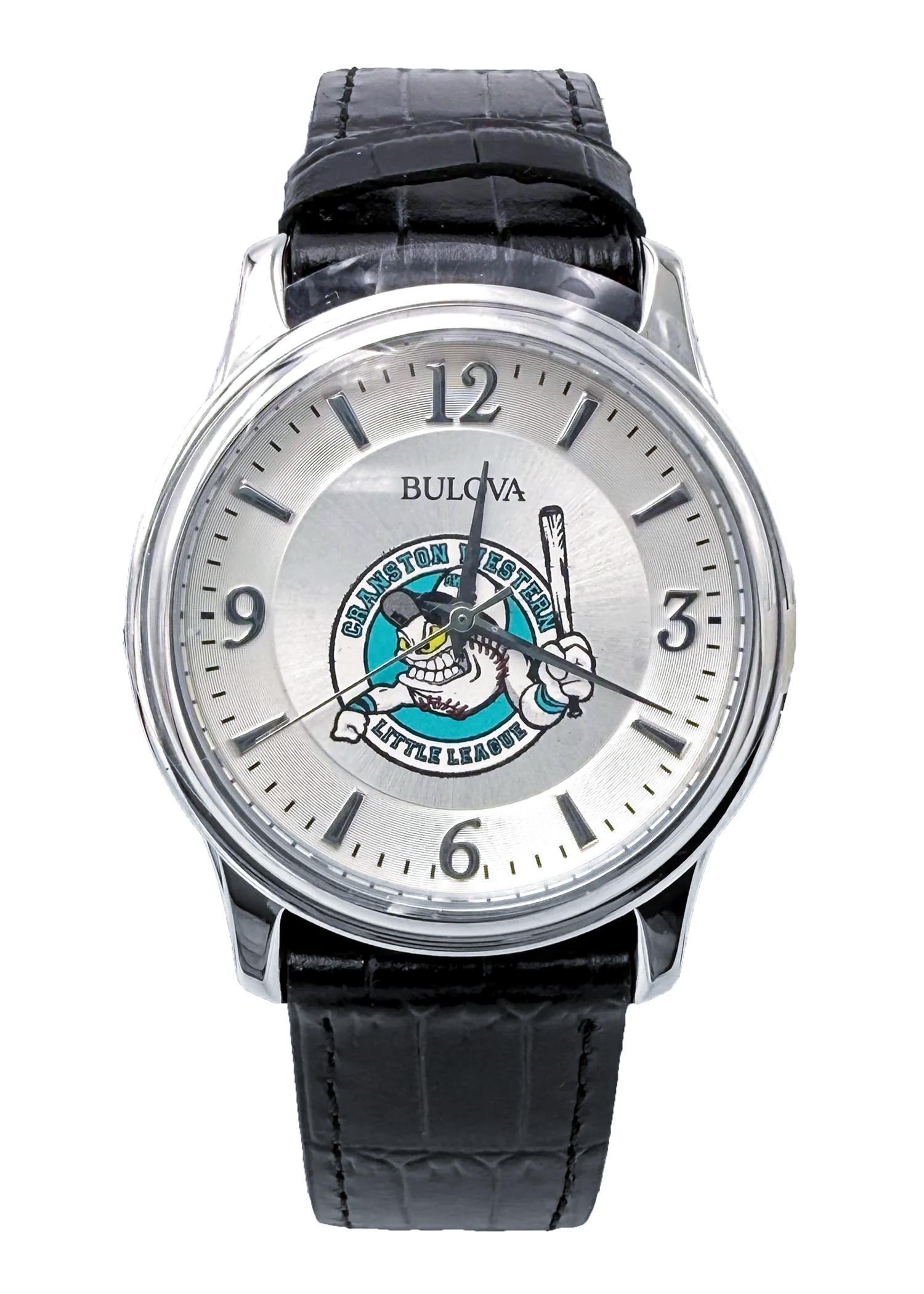 Bulova Corporate Collection Men's Black Leather Strap Watch