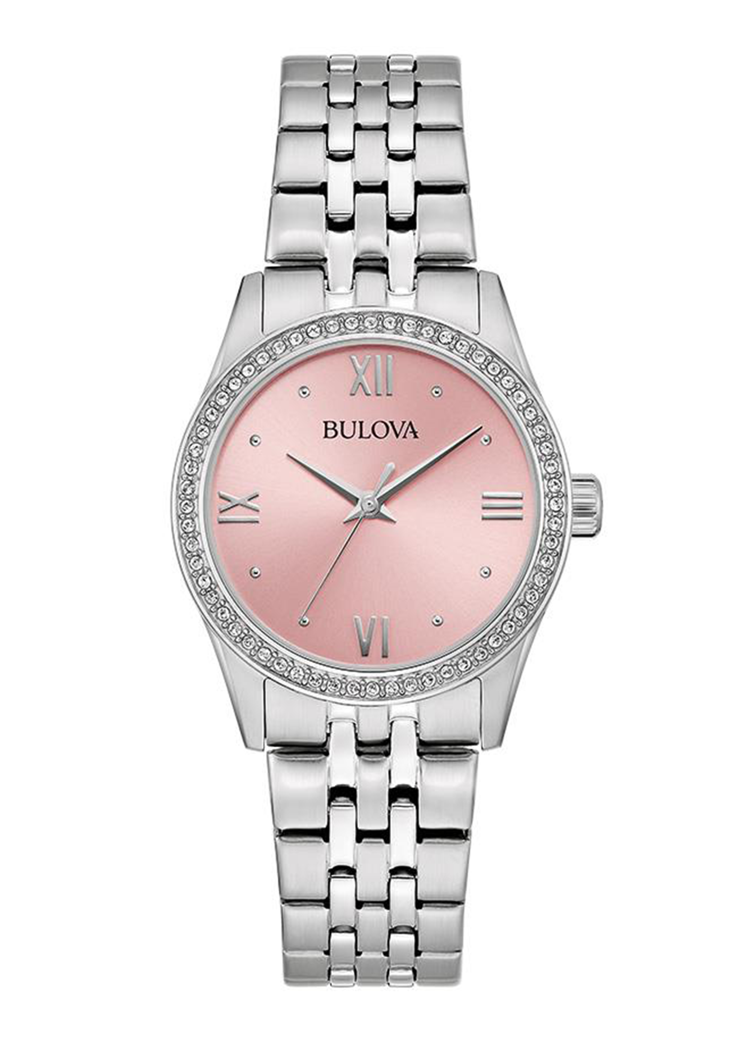 Bulova Corporate Collection Ladies' Stainless Steel Bracelet Watch with Pink Dial