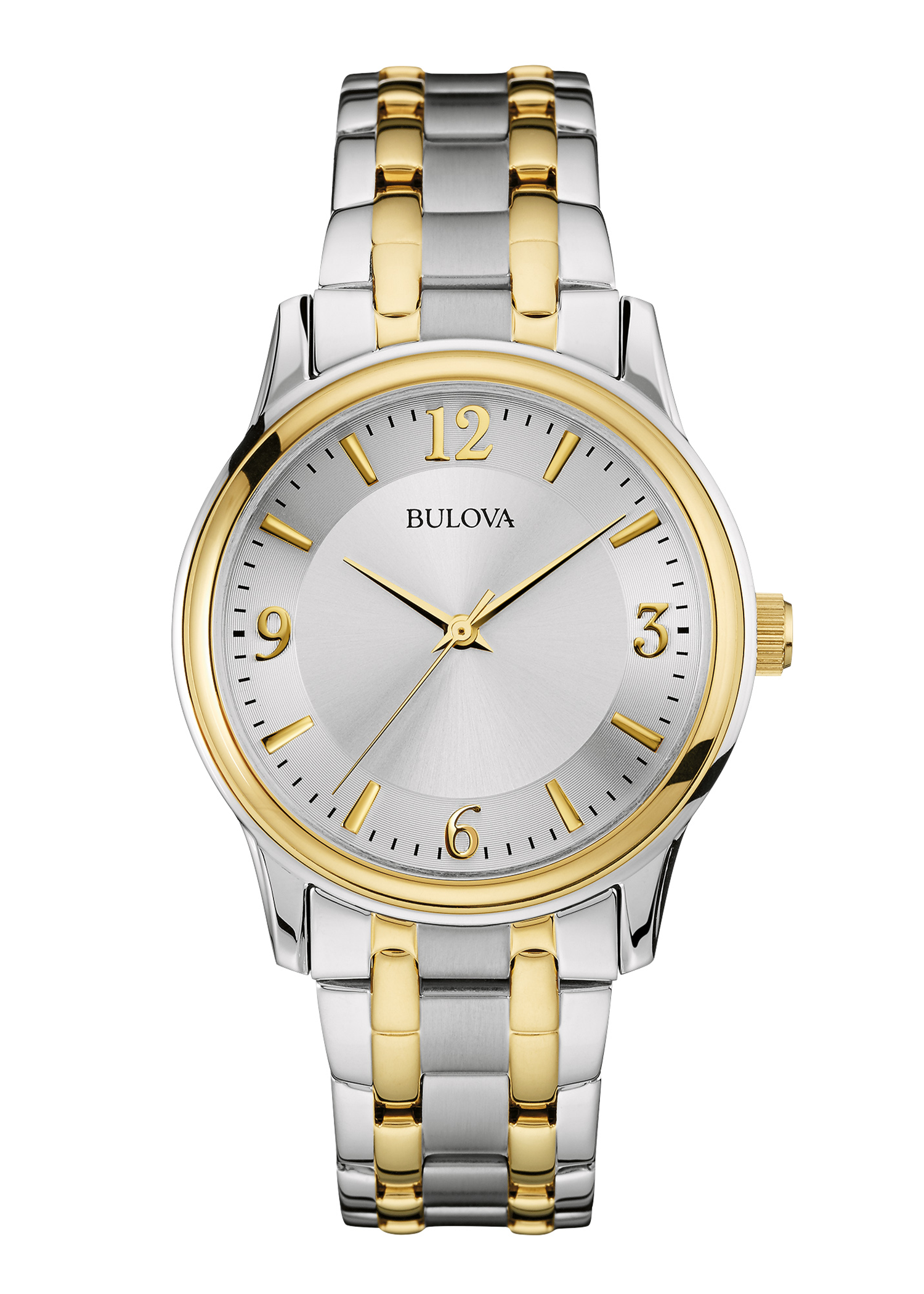 Bulova Corporate Collection Men's Two-Tone Bracelet Watch with Silver-Tone Dial