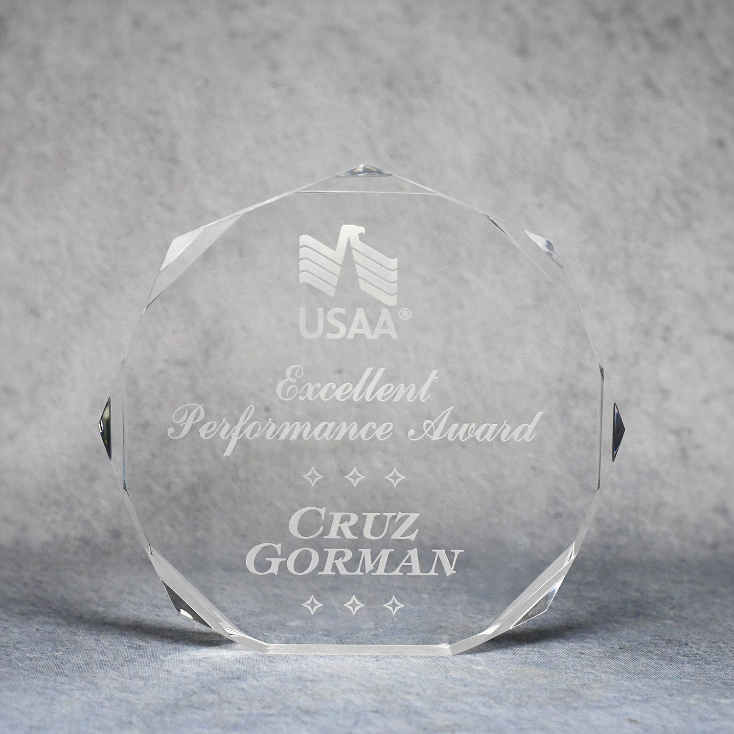 Acrylic Clear Faceted Octagon