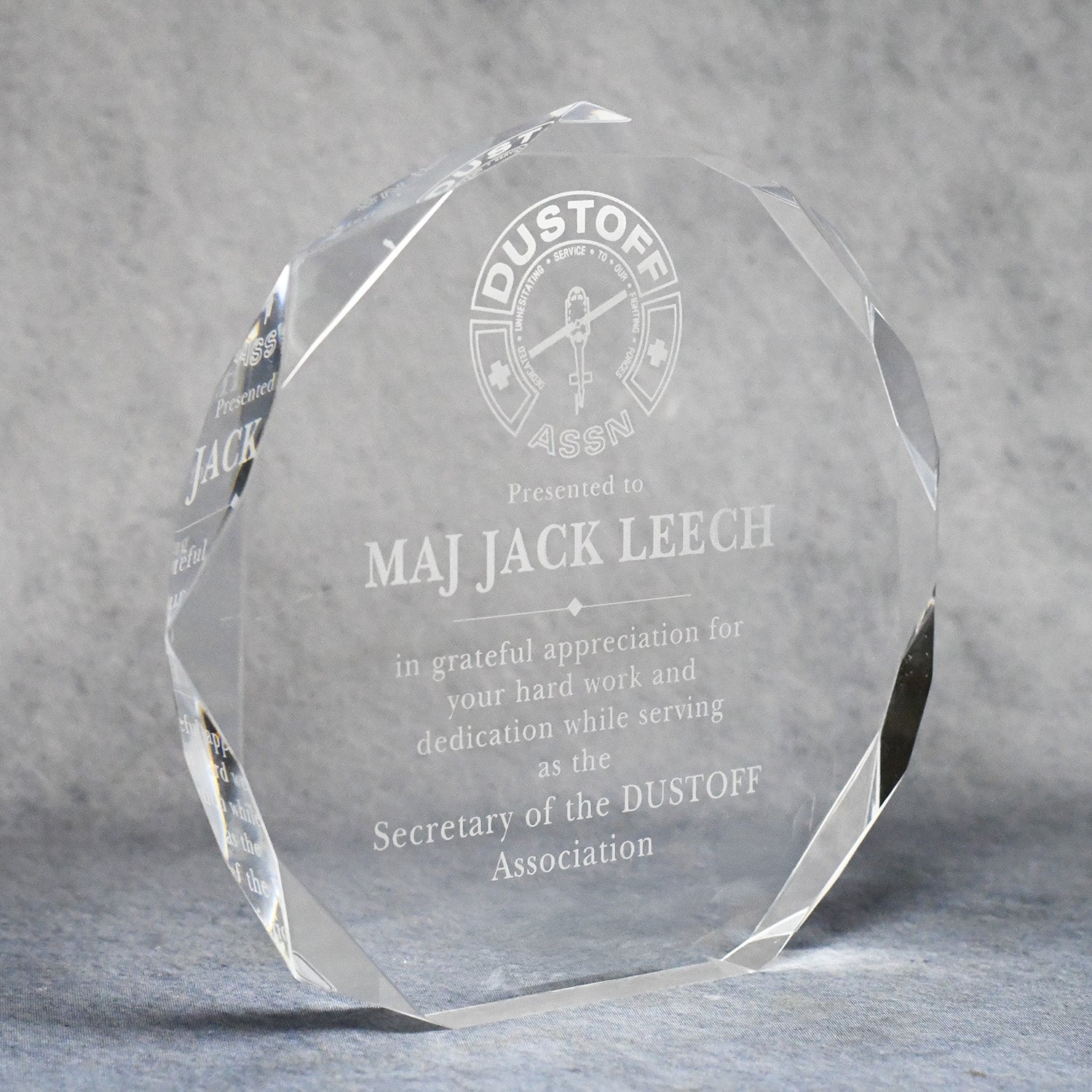 Acrylic Clear Faceted Octagon