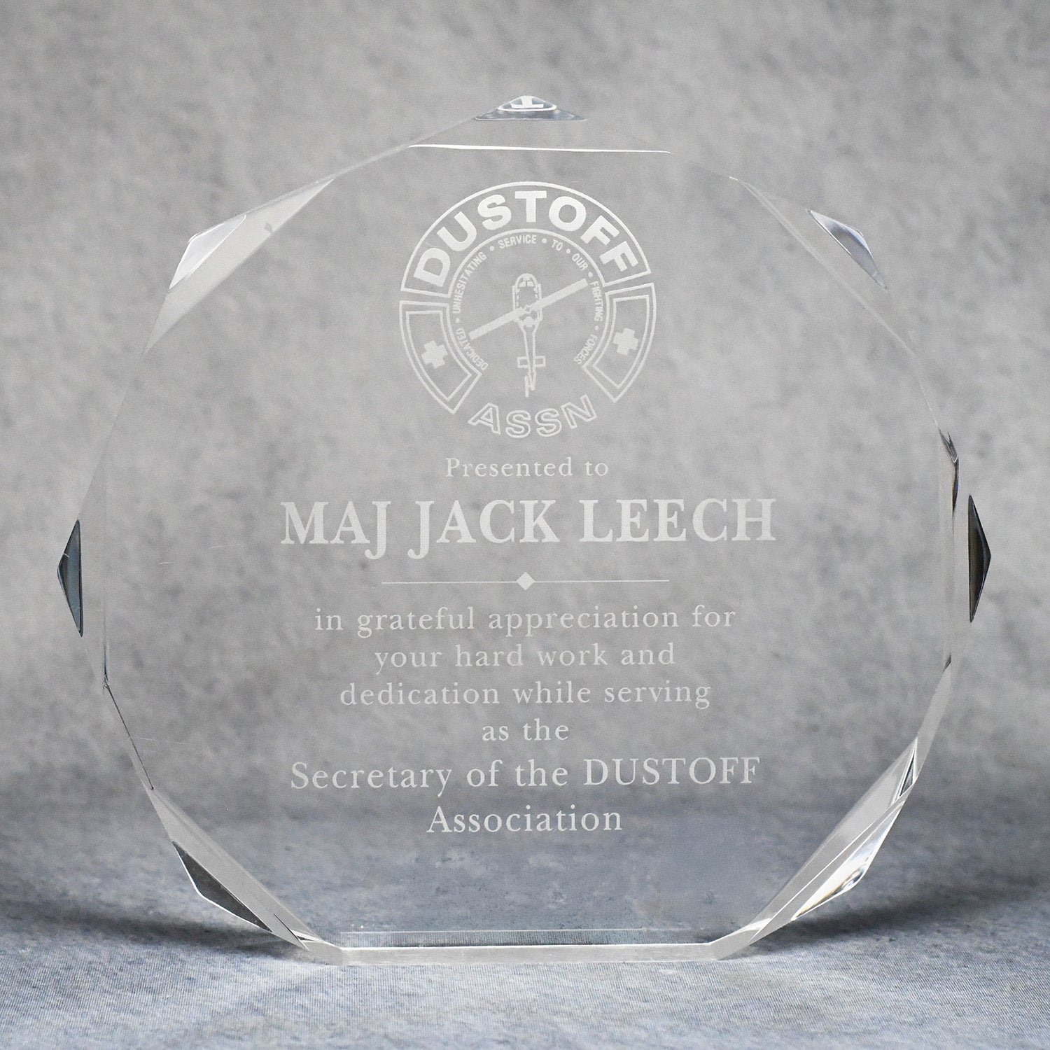 Acrylic Clear Faceted Octagon