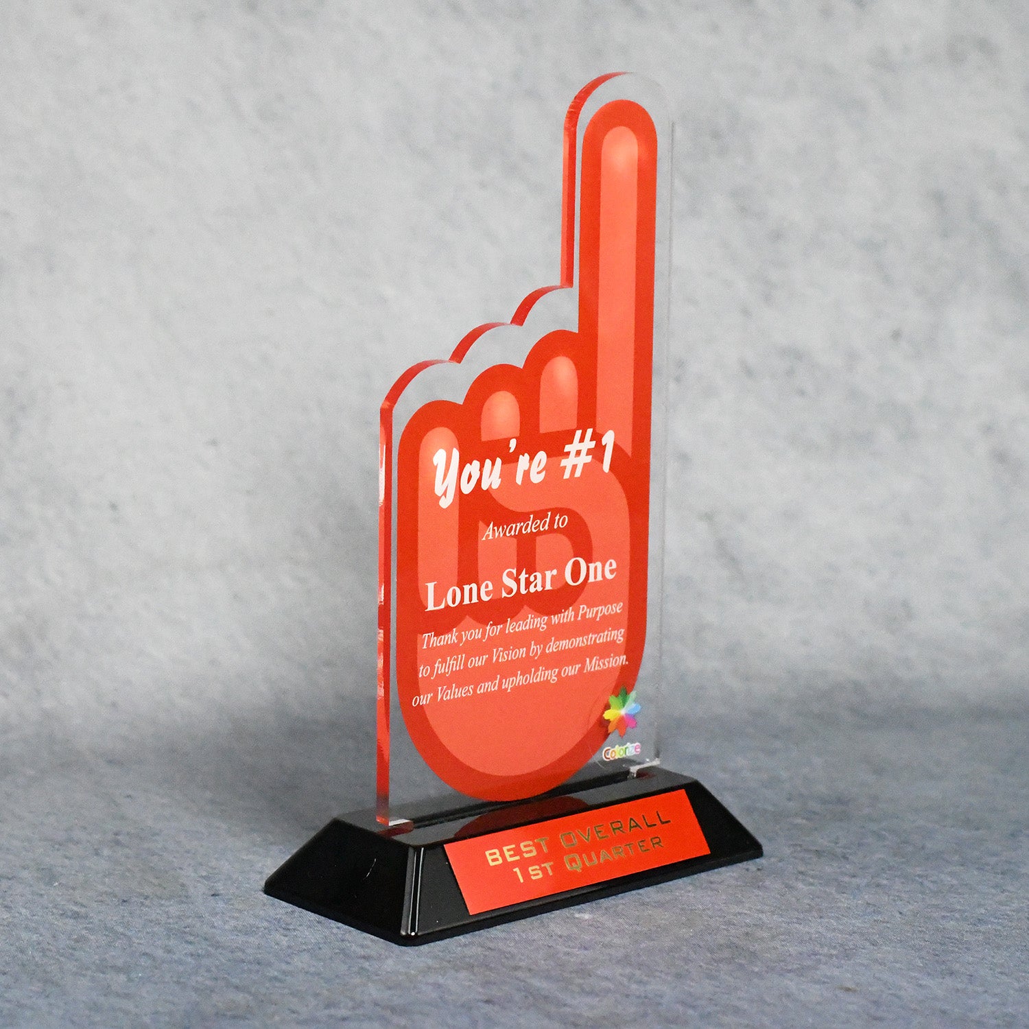Custom Shape Acrylic Award