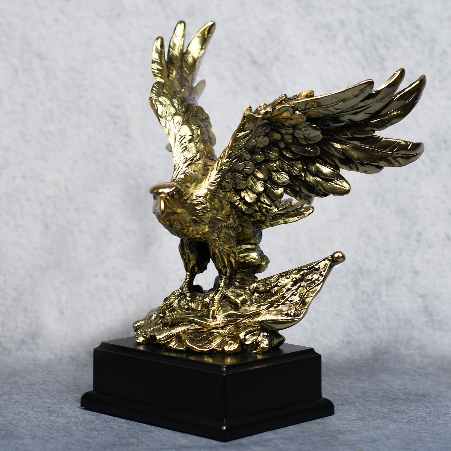 Gold Resin Eagle Statue