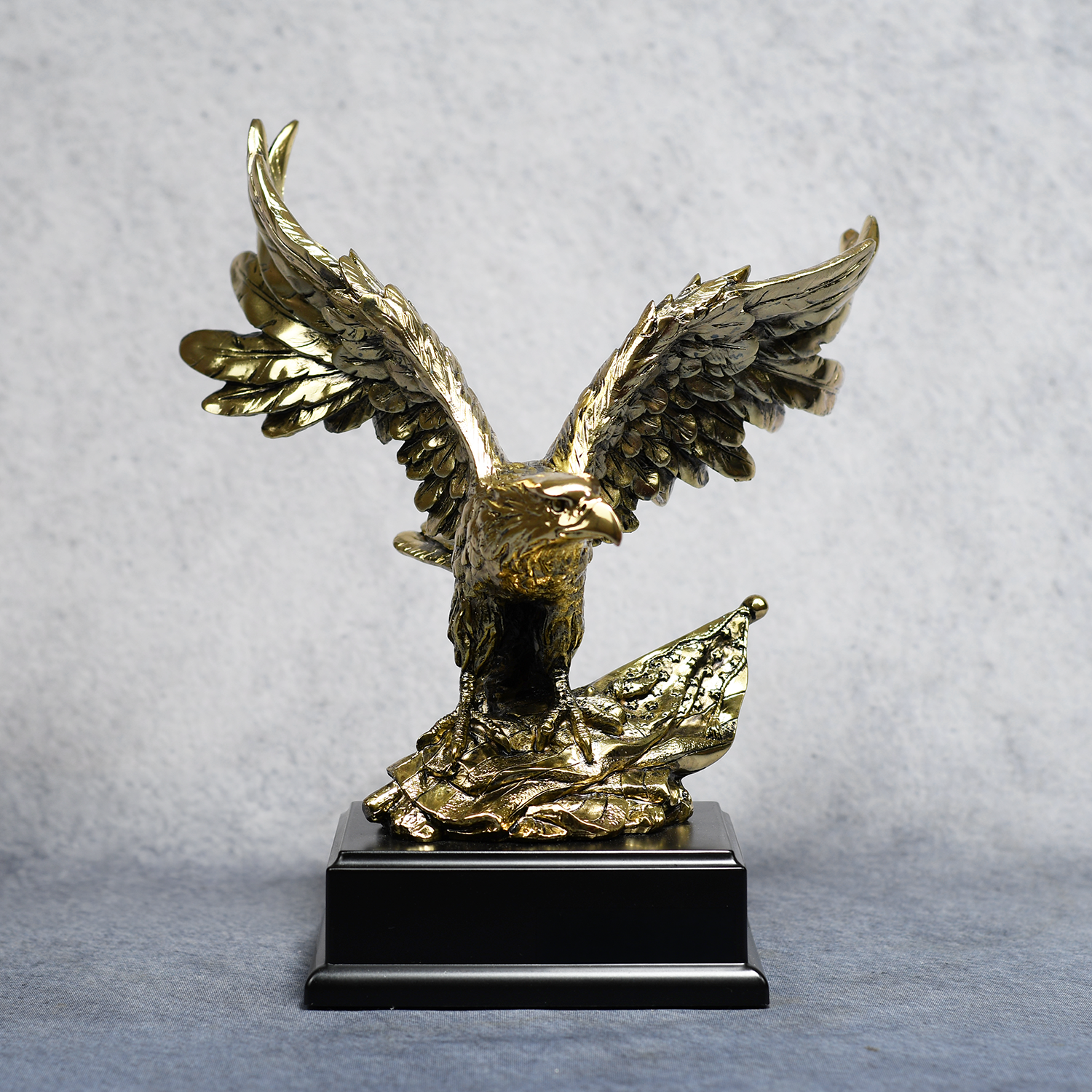 Gold Resin Eagle Statue