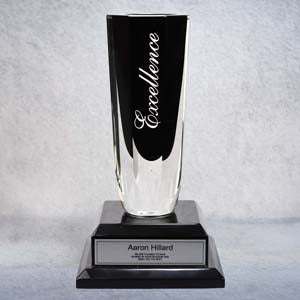 Art Glass Black Vase