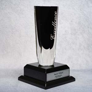 Art Glass Black Vase