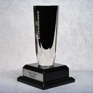 Art Glass Black Vase