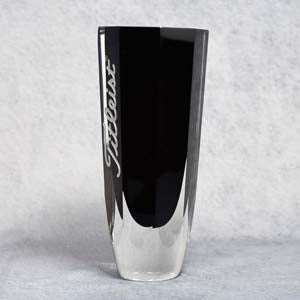 Art Glass Black Vase