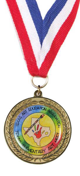 1.75" Top TEAM (Texas Elementary Art Meet) VASE Medal