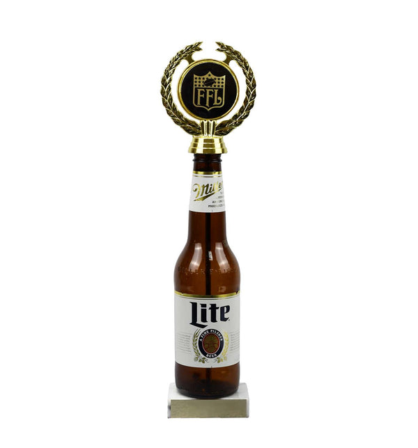 Single Beer Bottle Fantasy Football Trophy