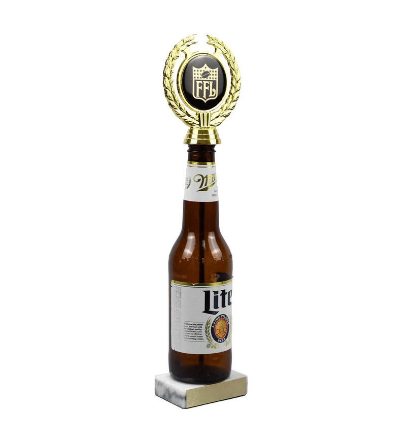 Single Beer Bottle Fantasy Football Trophy