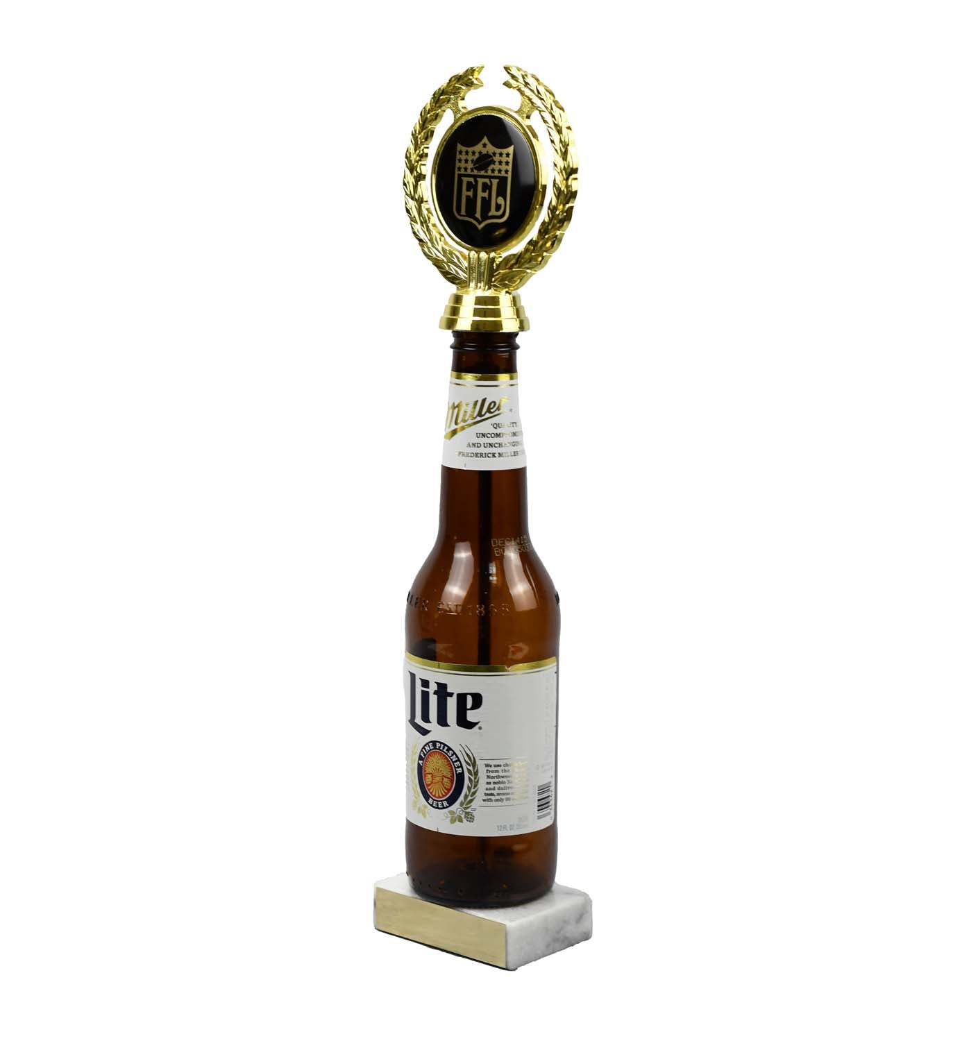 Single Beer Bottle Fantasy Football Trophy