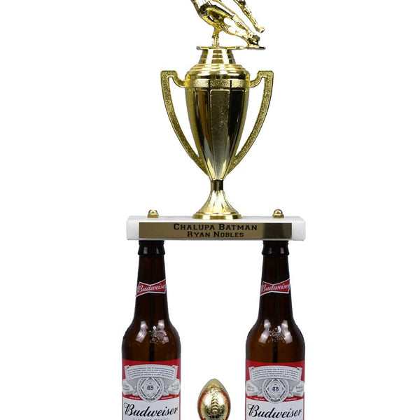 fantasy football helmet beer Fantasy Football 2 Beer Bottle Trophy