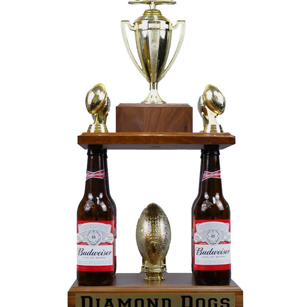 Fantasy Football 4 Beer Bottle Trophy