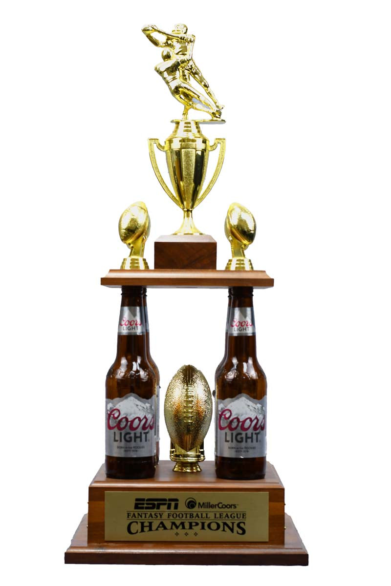 Mini Fantasy Football 4 Beer Bottle Trophy